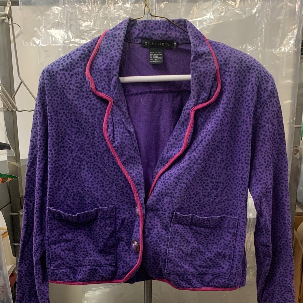 Women's Purple Blazer with Pink Accents
